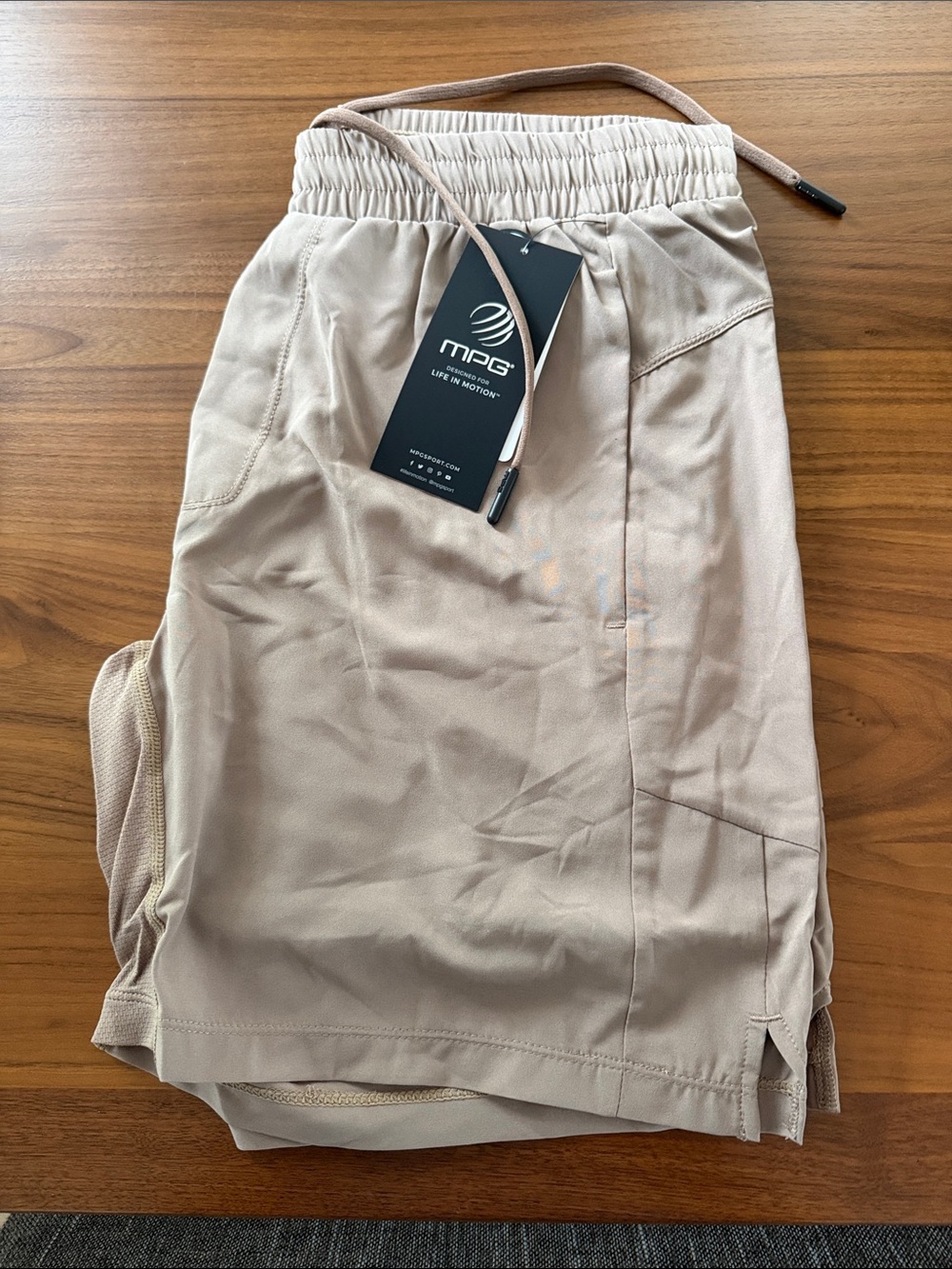 MPG Men’s Beige Performance Shorts